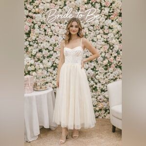 Reformation Alouette Fior Di Latte Dress NWT